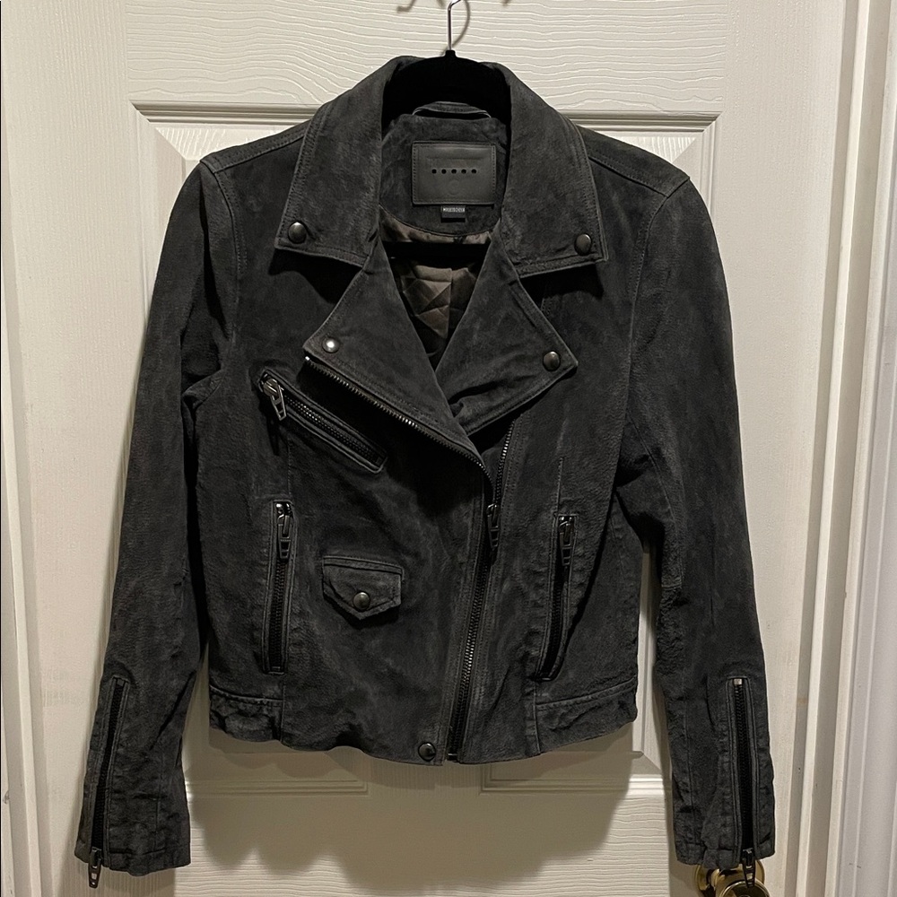 Blank NYC Vital Signs suede moto jacket